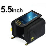 Bike Bag  6.2 Inch Touch Screen Bicycle Bag Front Frame Top Cell Phone TPU Cycling Bag Double Pouch MTB Accessory