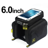 Bike Bag  6.2 Inch Touch Screen Bicycle Bag Front Frame Top Cell Phone TPU Cycling Bag Double Pouch MTB Accessory