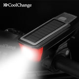 Bike Light Waterproof USB Rechargable Torch Cycling Horn Light Headlight Night Riding Safety Bicycle Light Bell