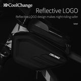 Waterproof Bike Bag Frame Front Head Top Tube Cycling Bag Double IPouch 6.2 Inch Touch Screen Bicycle Bag Accessories