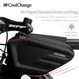 Waterproof Bike Bag Frame Front Head Top Tube Cycling Bag Double IPouch 6.2 Inch Touch Screen Bicycle Bag Accessories