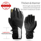 Windproof Cycling Gloves Full Finger Sport Riding MTB Bike Gloves Touch Screen Winter Autumn Bicycle Gloves Man Woman