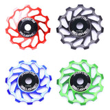 Cycling MTB Mountain Road Bike Bicycle 11T Rear Derailleur Jockey Wheel Tension Guide Pulley Ceramic Bearing Aluminum Alloy