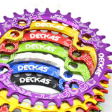 Deckas 104BCD Round Narrow Wide MTB Mountain Bicycle 32T 34T 36T 38T Crown Crankset Single Tooth Plate Parts 104 BCD