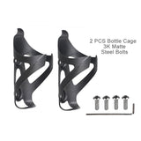 25g Carbon Fiber Bottle Cage 3K Matte Furnish Bicycle Cycling Water Bottle Holder Comes Optional Titanium Bolts