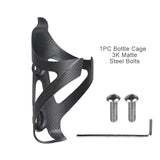 25g Carbon Fiber Bottle Cage 3K Matte Furnish Bicycle Cycling Water Bottle Holder Comes Optional Titanium Bolts