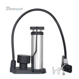Floor Pump for Bicycle Inflation Bike Inflator 160PSI Gauge Foot Pedal External Hose F/V A/V
