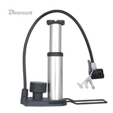 Floor Pump for Bicycle Inflation Bike Inflator 160PSI Gauge Foot Pedal External Hose F/V A/V