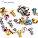 M5x10mm Disk Brake Rotor Bolts T25 Torx Titanium Bicycle Parts MTB Mountain Bike Brake Rotor Ti Screw 6PCS or 12PCS