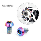 M5x10mm Disk Brake Rotor Bolts T25 Torx Titanium Bicycle Parts MTB Mountain Bike Brake Rotor Ti Screw 6PCS or 12PCS