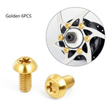 M5x10mm Disk Brake Rotor Bolts T25 Torx Titanium Bicycle Parts MTB Mountain Bike Brake Rotor Ti Screw 6PCS or 12PCS