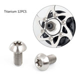 M5x10mm Disk Brake Rotor Bolts T25 Torx Titanium Bicycle Parts MTB Mountain Bike Brake Rotor Ti Screw 6PCS or 12PCS