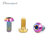 M5x10mm Disk Brake Rotor Bolts T25 Torx Titanium Bicycle Parts MTB Mountain Bike Brake Rotor Ti Screw 6PCS or 12PCS