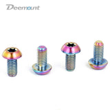 M5x10mm Disk Brake Rotor Bolts T25 Torx Titanium Bicycle Parts MTB Mountain Bike Brake Rotor Ti Screw 6PCS or 12PCS