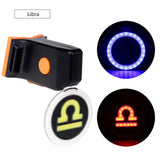 New Bicycle Tail Light Astrology Zodiac Sign Visual Warning Lamp USB Charge COB LED 7 Modes Mode Memory Blue Red Light