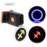 New Bicycle Tail Light Astrology Zodiac Sign Visual Warning Lamp USB Charge COB LED 7 Modes Mode Memory Blue Red Light
