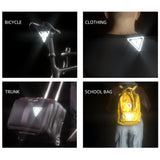 Bike Reflective Sign Cycling Triangle Tiny Reflector MTB Bicycle Reflective Warning Safety Decor