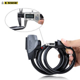 Bicycle Lock Anti-theft Cable Lock MTB Bike 1.5m Waterproof Cycle Cycling Motorcycle  Security Lock with reflective stripe