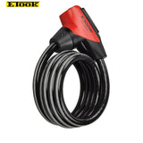 Bicycle Lock Anti-theft Cable Lock MTB Bike 1.5m Waterproof Cycle Cycling Motorcycle  Security Lock with reflective stripe