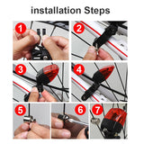 Bicycle Tail Light Self-powered IPX-4 Waterproof LED Bike Light Magnet Taillight Cycling Rear Light