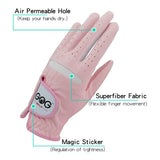 GOLF GLOVES Professional Breathable Pink soft Fabric For women left and right hand