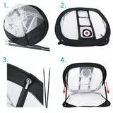 Golf Practice Net Golf Chipping Net Swing Trainer Pop UP Indoor Outdoor Chipping Pitching Cages Mats