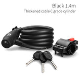 Bike Lock 1.8m 1.4m Bicycle Cable Lock Anti-theft Lock with 3 Keys Cycling Steel Wire Security MTB Road Bicycle Locks