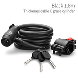 Bike Lock 1.8m 1.4m Bicycle Cable Lock Anti-theft Lock with 3 Keys Cycling Steel Wire Security MTB Road Bicycle Locks