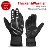 Cycling Gloves Touch Screen MTB Bike Gloves Sport Shockproof Full Finger Reflective Winter Spring Bicycle Glove For Men