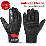 Cycling Gloves Touch Screen MTB Bike Gloves Sport Shockproof Full Finger Reflective Winter Spring Bicycle Glove For Men