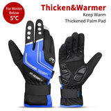 Cycling Gloves Touch Screen MTB Bike Gloves Sport Shockproof Full Finger Reflective Winter Spring Bicycle Glove For Men
