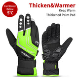 Cycling Gloves Touch Screen MTB Bike Gloves Sport Shockproof Full Finger Reflective Winter Spring Bicycle Glove For Men