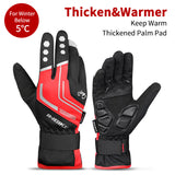 Cycling Gloves Touch Screen MTB Bike Gloves Sport Shockproof Full Finger Reflective Winter Spring Bicycle Glove For Men