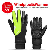 Cycling Gloves Touch Screen MTB Bike Gloves Sport Shockproof Full Finger Reflective Winter Spring Bicycle Glove For Men
