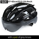 Cycling Helmet Bicycle Helmet Magnetic Goggles Mountain Road Bike Helmets Sunglasses Cycling Glasses 3 Lens Bike Helmet