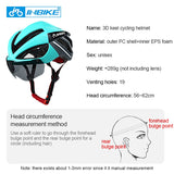 Cycling Helmet Bicycle Helmet Magnetic Goggles Mountain Road Bike Helmets Sunglasses Cycling Glasses 3 Lens Bike Helmet