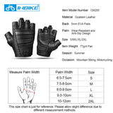 Goat Leather Cycling Gloves Summer Men Sport Gym Motorcycle Bicycle Half Finger Gloves Shockproof 2020 MTB Bike Gloves