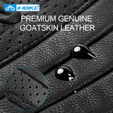 Goat Leather Cycling Gloves Summer Men Sport Gym Motorcycle Bicycle Half Finger Gloves Shockproof 2020 MTB Bike Gloves