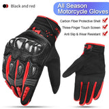 Pro Motorcycle Gloves Men Protect Hands Full Finger Moto Gloves Touch Screen Downhill Cycling Racing Leather Bike Gloves