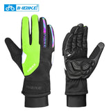 Winter Thermal Bike Gloves Touch Screen MTB Bicycle Gloves with Thick Gel Padded Men Reflection Skiing Cycling Gloves