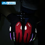 Winter Thermal Bike Gloves Touch Screen MTB Bicycle Gloves with Thick Gel Padded Men Reflection Skiing Cycling Gloves