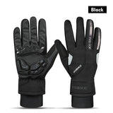 Winter Thermal Bike Gloves Touch Screen MTB Bicycle Gloves with Thick Gel Padded Men Reflection Skiing Cycling Gloves