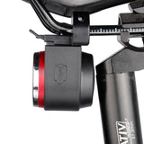 LED USB Rechargeable Rear Bike Light Auto Brake Detected Bicycle Tail Lamp Wireless Remote Control Cycling Taillight Alarm Bell