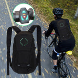 LED Wireless Cycling Vest MTB Bike Bag Warning Remote Control