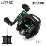 Best Baitcasting Reel BS2000 8.1:1High Speed Fishing Reel 8KG Max Drag Reinforced Reel Drag Reel Carp Drag Reel Fishing