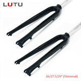 Rigid Fork 26/27.5/29" Mountain Bike Forks Straight Tube Aluminum MTB Bike 1-1/8" Threadless brake forks