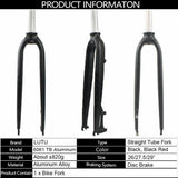 Rigid Fork 26/27.5/29" Mountain Bike Forks Straight Tube Aluminum MTB Bike 1-1/8" Threadless brake forks