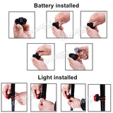 Bicycle Rear Safety Warning Light Waterproof ABS