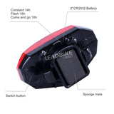 Bicycle Rear Safety Warning Light Waterproof ABS