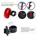 LED Bicycle Taillight Waterproof Multifunctional Cycling Safety Warning Flash Rear Light